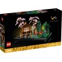 LEGO Tranquil Garden Verpackung mit japanischem Pavillon, Kirschblüten, roter Brücke und Trauerweide auf schwarzer Basis LEGO Tranquil Garden Verpackung mit japanischem Pavillon, Kirschblüten, roter Brücke und Trauerweide auf schwarzer Basis