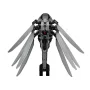 Frontansicht des LEGO Atreides Royal Ornithopter mit ausgebreiteten grauen Flügeln, schwarzem Zentralcockpit und komplexen Details Frontansicht des LEGO Atreides Royal Ornithopter mit ausgebreiteten grauen Flügeln, schwarzem Zentralcockpit und komplexen Details
