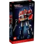 LEGO Transformers Optimus Prime 10302 Verpackung zeigt den zusammengebauten rot-blauen Roboter im Robotermodus vor dunklem Hintergrund