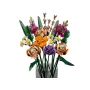 Bouquet LEGO coloré avec roses orange et violettes, tulipes jaunes, lavande violette et feuillage vert dans un vase gris Bouquet LEGO coloré avec roses orange et violettes, tulipes jaunes, lavande violette et feuillage vert dans un vase gris