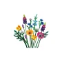 Bouquet LEGO de fleurs sauvages colorées avec coquelicots jaunes, gerberas rose et orange, lupins violets, bleuets bleus sur tiges vertes Bouquet LEGO de fleurs sauvages colorées avec coquelicots jaunes, gerberas rose et orange, lupins violets, bleuets bleus sur tiges vertes