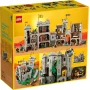 Boîte LEGO montrant le château médiéval complet avec tours, remparts, pont-levis et figurines de chevaliers
