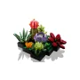 Vue d'ensemble de 9 plantes succulentes LEGO colorées dans des pots noirs modulaires sur fond blanc Vue d'ensemble de 9 plantes succulentes LEGO colorées dans des pots noirs modulaires sur fond blanc