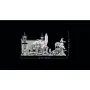 Technical wireframe diagram of LEGO Rivendell on black background showing dimensions: 72 cm wide and 39 cm tall
