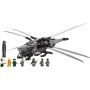 Ornitóptero Real Atreides LEGO gris con alas extendidas, acompañado de 8 minifiguras incluyendo Paul, Jessica y soldados Atreides